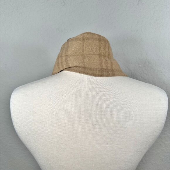 Burberry London Vintage Cashmere Tan Plaid Scarf - Picture 3 of 9